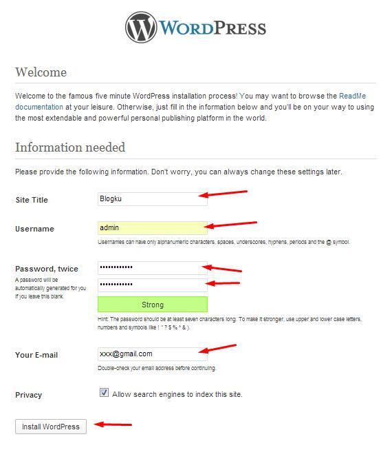 Install Wordpress di Localhost  Rumahweb's News, Article 