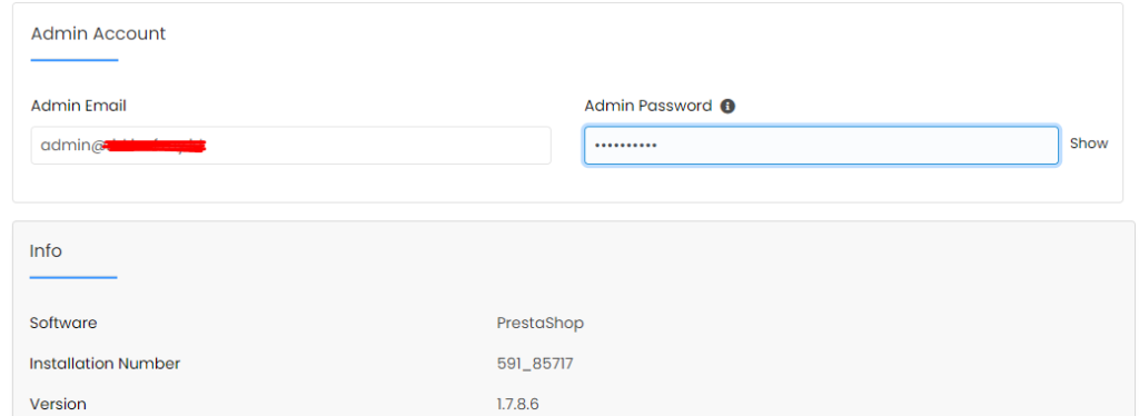Reset password prestashop melalui softaculous