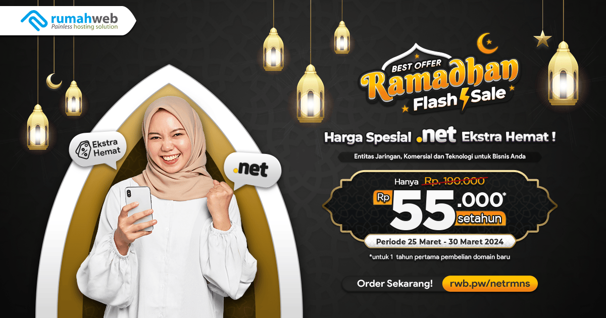Flash Sale Ramadhan: Domain .NET hanya 55 Ribu!